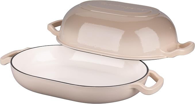 VORRINGARD Enameled Cast Iron Sourdough Bread Oven, Dutch Oven, Loaf Cast Iron - Image 5