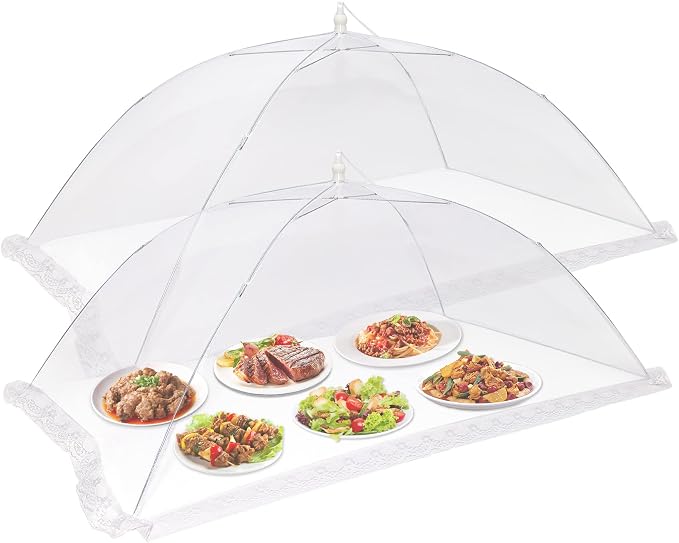 2 Pcs Extra Large Mesh Food Cover Tent（46"x20" by KIGEAPUEL