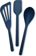 GreenPan Silicone 3 Piece Cooking Utensil Set, Fish Turner, Mixing Spatula by GreenPan