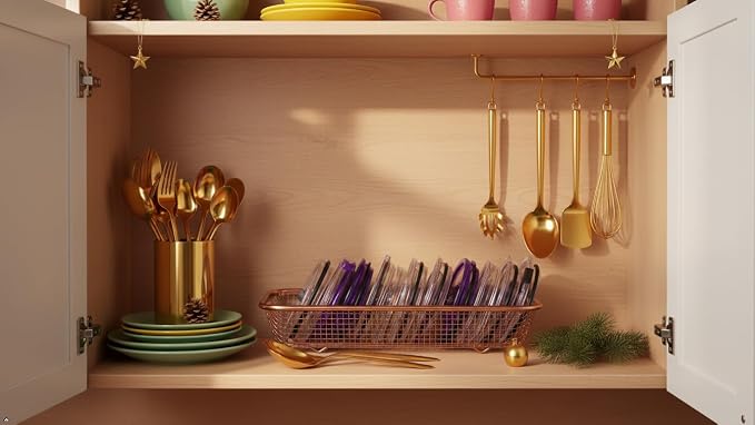2Pack Stainless Steel Tumbler Cup Lid Organizer Inside Cabinet, Mason Jar Lid H - Image 3