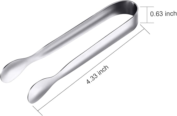 Gejoy 12 Pieces Mini Tongs Stainless Steel Small Sugar Serving Tongs - Image 2