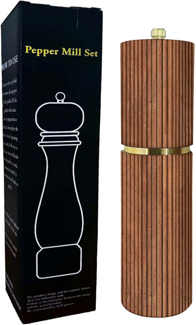 Wooden Pepper Grinder Pepper Mill, Adjustable Coarseness Salt Pepper Grinder - Image 4