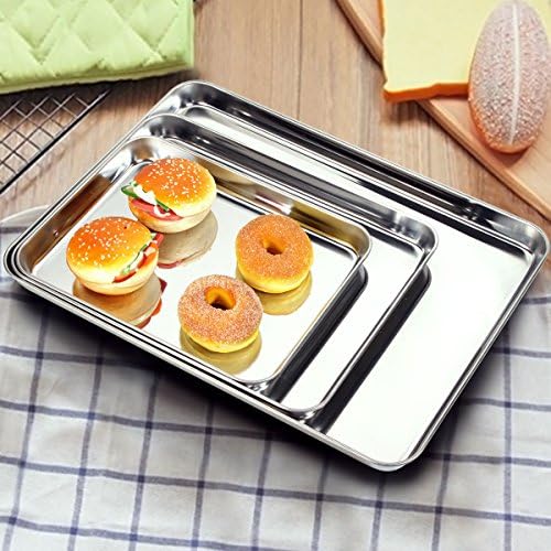 Baking Sheets 2 Pieces, Bastwe Cookie Sheets Set Stainless Steel
