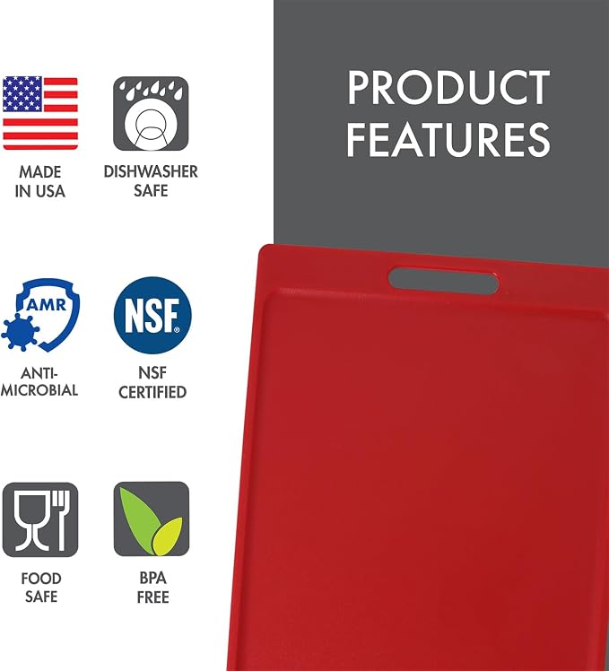 Dexas 4-Pack NSF Certified Polysafe Cutting Boards - Image 3