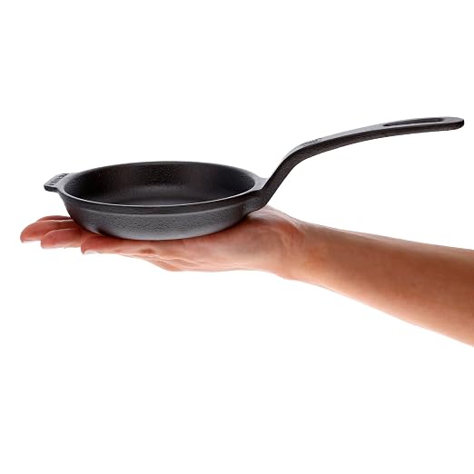 Victoria 4-Inch Cast Iron Skillet, Pre-Seasoned Cast Iron Frying Pan by VictoriaCastIron
