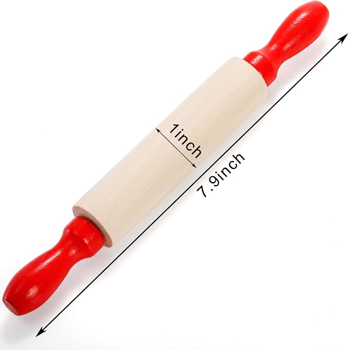 SOUJOY Set of 12 Mini Rolling Pin, 8 Inch Wood Dough Roller - Image 2