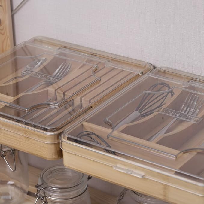 Kitchen Drawer Organizer, 13 Inch Silverware Utensil Tray Holder, - Image 5