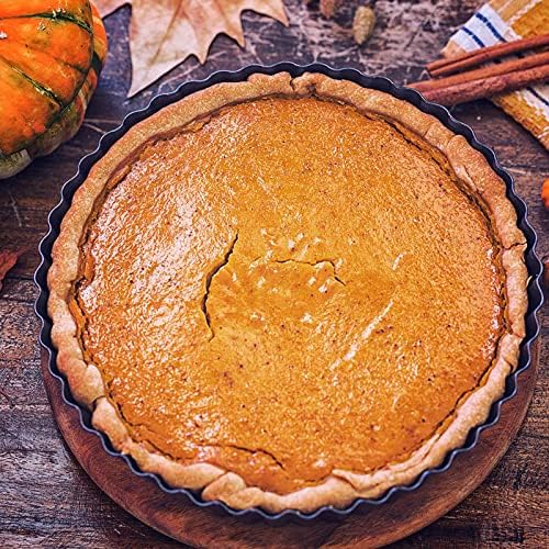 2 Pack 11 Inch Nonstick Tart Pan, Quiche Pan, Carbon Steel Deep-dish