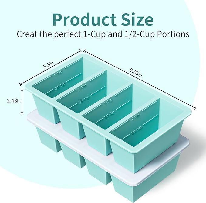 Silicone Freezer Tray for Sauce Cube: GGOW Silicone Freezing Tray for Broth - Image 6