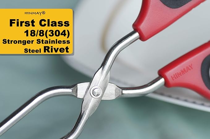 HINMAY Stainless Steel Scissor Tongs - Image 4