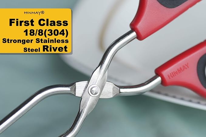 HINMAY Stainless Steel Scissor Tongs 11-Inch Heavy Duty Grilling Tongs - Image 5