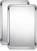 Terlulu Baking Sheet, Cookie Sheet, Stainless Steel Baking Pan, 2 Piece-17.3''x by Terlulu