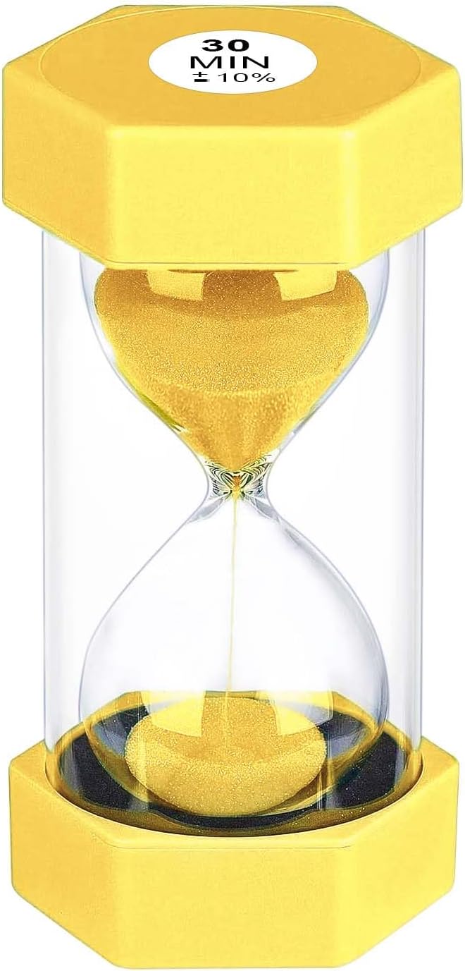30 Minute Hourglass Sand Timer, Unbreakable Hexagon Sand Clock 30 Min, Reloj De by YLTIMER