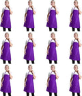 12 Pcs Purple Bib Bulk Aprons for Women Men Adult Girls Unisex by TSDSTORY