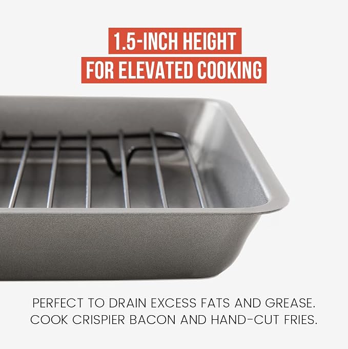 Chef Pomodoro Nonstick Carbon Steel Small Roasting Pan - Image 4