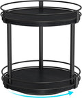 Snughome Lazy Susan Spice Rack, 2 Tier Rotating Spice Rack, Wood Lazy Susan by Snughome
