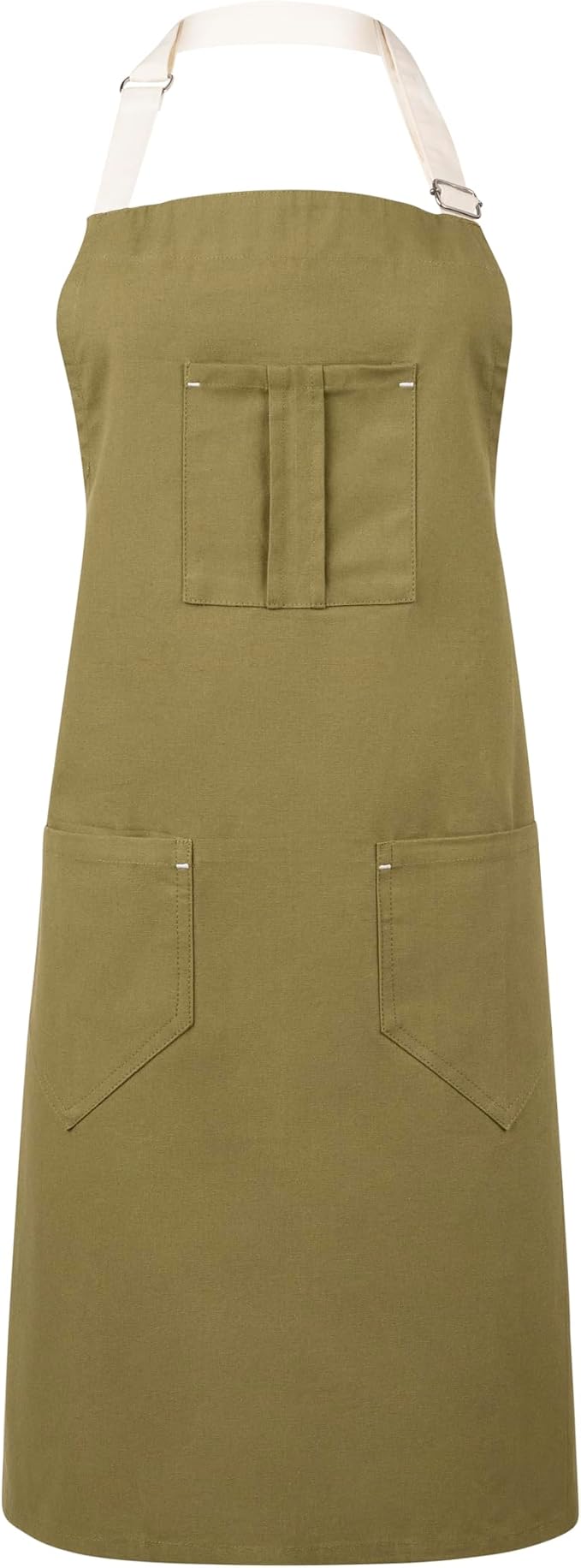 Cotton Canvas Apron for Women & Men – Adjustable Neck Strap & Waist Ties - Image 9