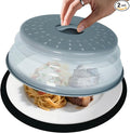 12" Large Microwave Splatter Cover & Silicone Mat, Foldable Food Cover and by MAGJIUKE