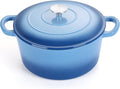 E-far Dutch Oven Pot with Lid, 5 Quart Enameled Cast Iron Round Dutch Oven by E-far