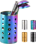 QRU Kitchen Utensil Holder for Countertop, Stainless Steel Cooking Utensil by QRU
