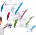 KPKitchen 4-Piece Angled Liquid Measuring Cups Plastic Set by KPKitchen