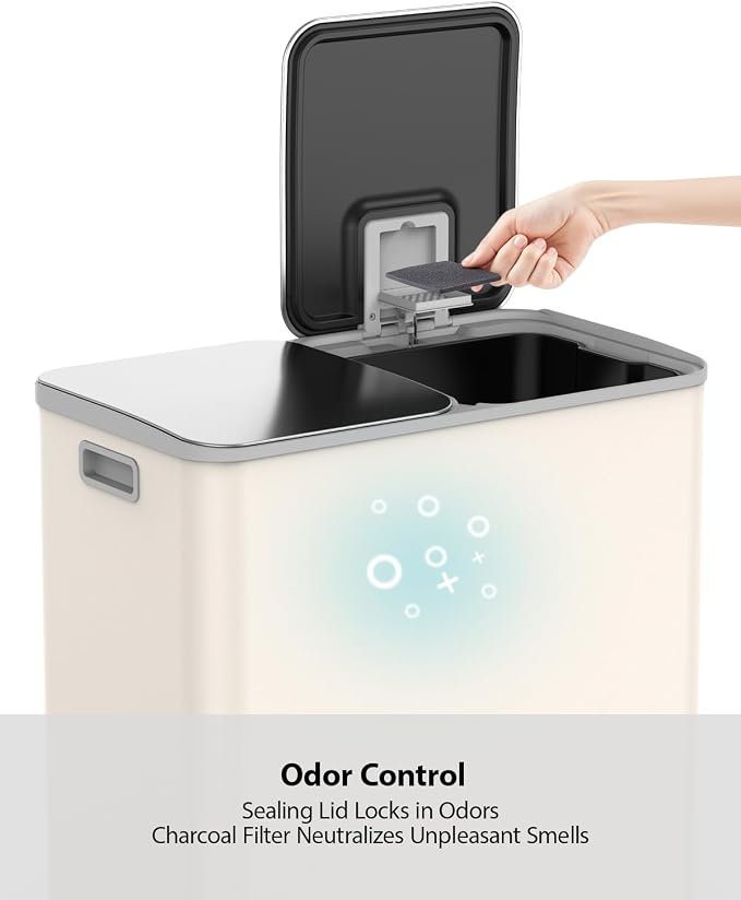 Lovewind Dual Trash and Recycling Bins - Image 8