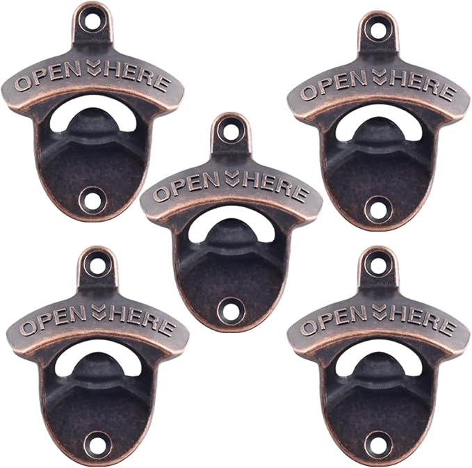 Old Style Wall Mounted Bottle Opener, Antique Copper Outdoor Beer Top Opener by Wallmountedbottleopener