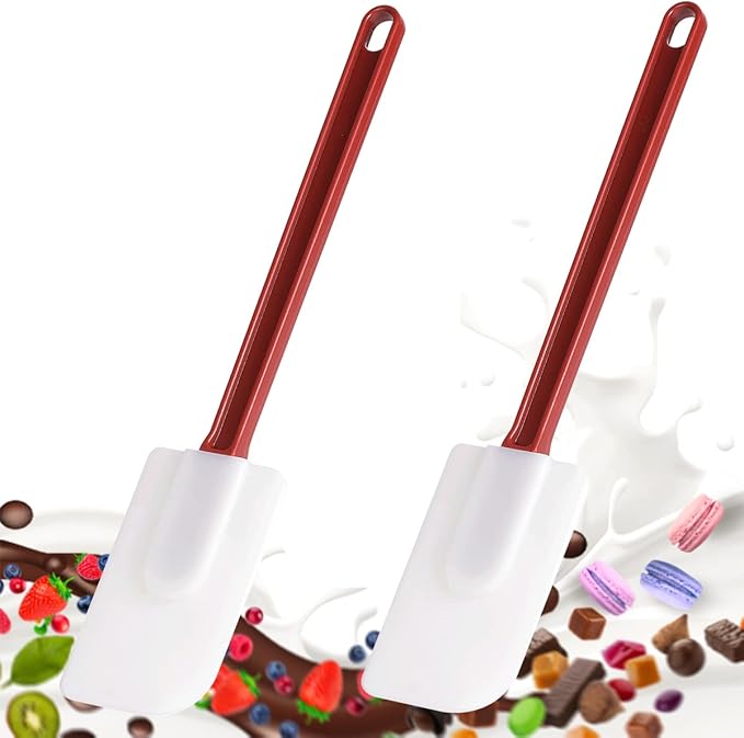 Flexible Rubber Spatulas, Silicone Spatula Set, Soft Rubber Spatula Scraper 9.5 by masteymoh