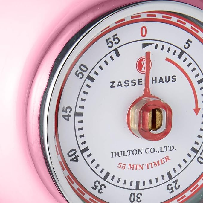 Zassenhaus Magnetic Retro Kitchen Timer, Classic Mechanical Cooking Timer - Image 3