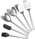 Cooking Spoon, Berglander 6 Pieces Spatula Set Stainless Steel, Metal Spatula by Berglander