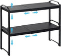2 Pack Expandable Cabinet Countertop Shelves, Stackable Shelves Organizers by X-cosrack