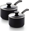 Cook N Home Nonstick Sauce Pan Set 1Qt and 2Qt by CookNHome