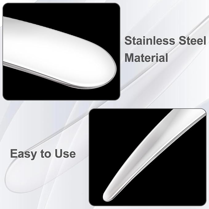 Pndeyo 3pcs Mini Stainless Steel Makeup Spatula, Reusable Cosmetic Cream - Image 3