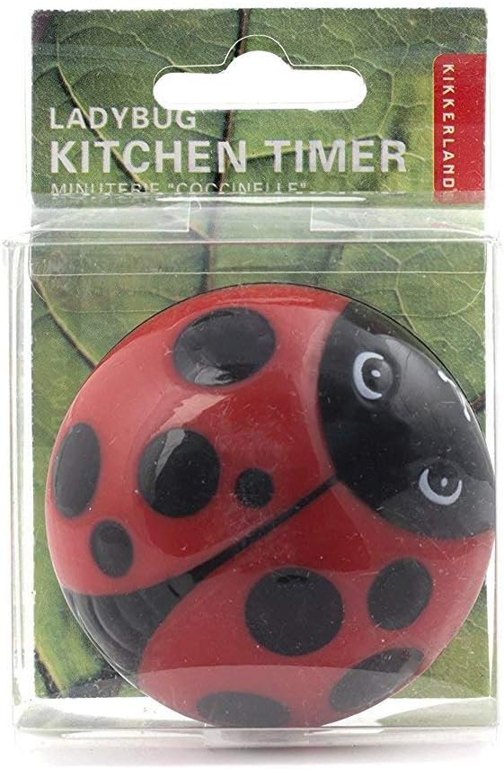 Kikkerland Ladybug Kitchen Timer, 5.7 x 5.7 x 4.4 cm - Image 8