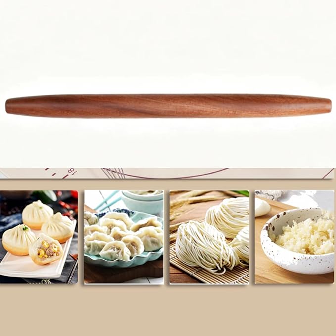 French Rolling Pin, 15.75 Inches Wooden Rolling Pin - Image 6
