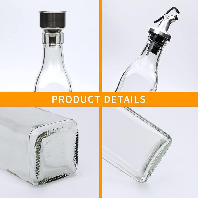 Accguan Oil Dispenser, 6oz Leakproof Olive Oil Dispenser, Set - Image 3