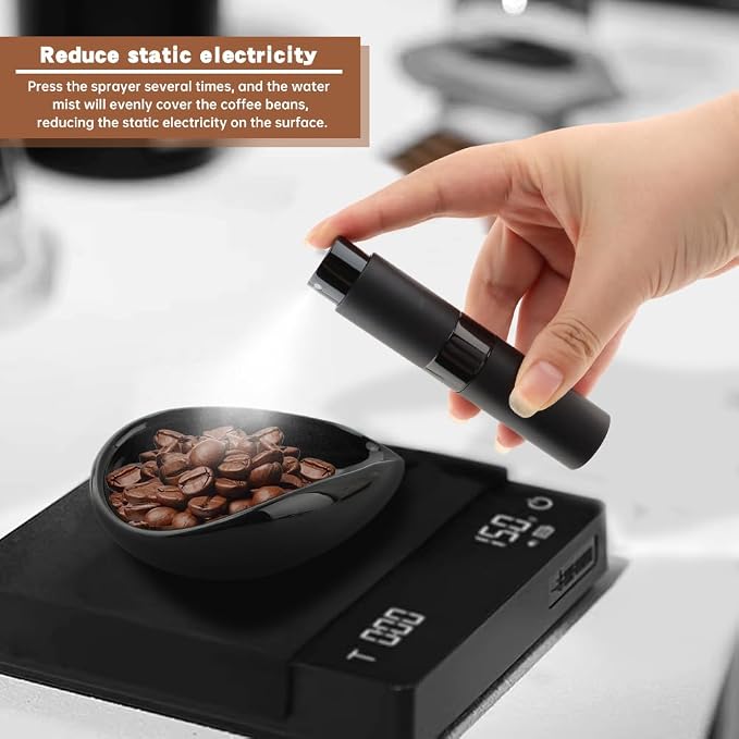 Coffee Bean Dosing Cup, Wood/Ceramic Coffee Dosing Tray Coffees Bean Weighing - Image 4