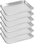 6 Pack Quarter Size Baking Sheet Pan, Aluminum Commercial Cookie Sheet Pan by FSUON