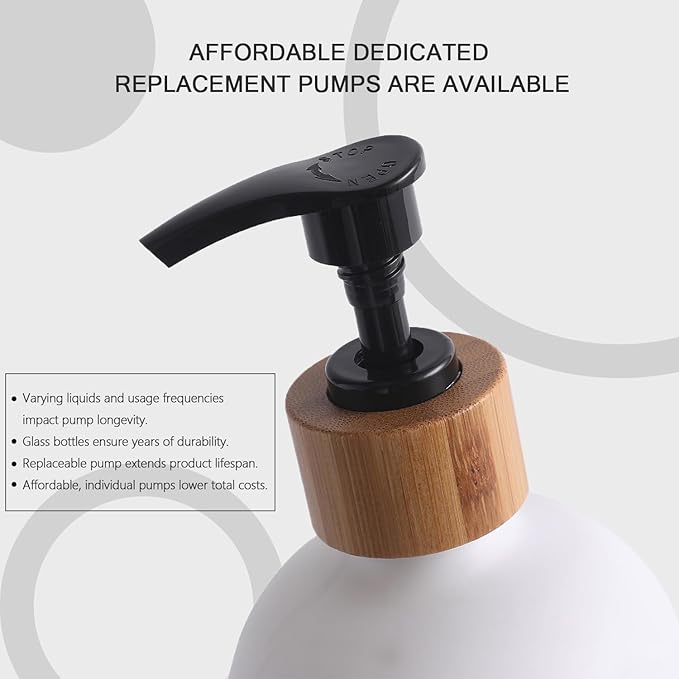 MOMEEMO Black Soap Dispenser Set, Contains Hand and Dish Soap Dispenser - Image 5