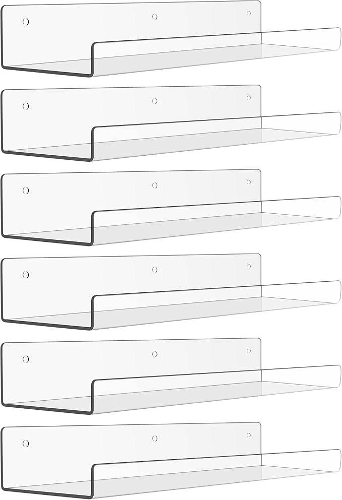 upsimples 6 Pack Acrylic Shelves by upsimples
