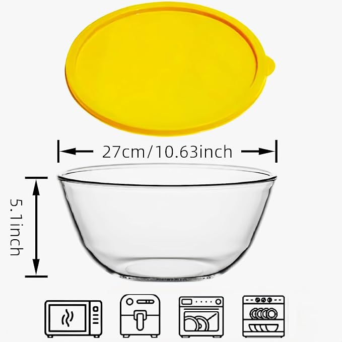 4.7QT Large Glass Mixing Bowl - Image 2