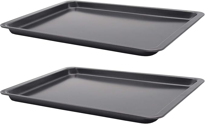 2PCS Cookie Sheet 10x14.5 Inch Baking Sheet Nonstick Heavy Carbon Steel Baking by YourReliableKitchenPartner