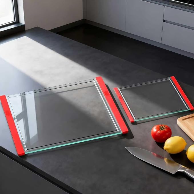 Tempered Glass Cutting Board Set by Glasscuisine
