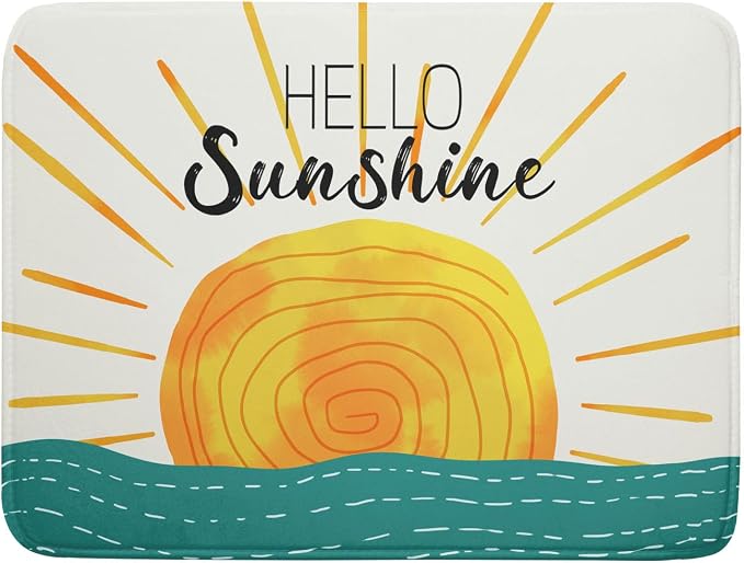 Summer Seaside Sunset over Sea Dish Drying Mat by Anyako