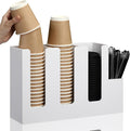 Cunhill 4 Compartments Acrylic Coffee Cup and Lid Storage Organizer Holder by Cunhill