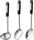 Stainless Steel Cooking Spoons Set, Large Serving Spoons Stainless Steel by HAPPYKIT