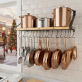 KES Pot Rack Wall Mounted 34 Inch, Pot and Pan Hanging Rack by KES