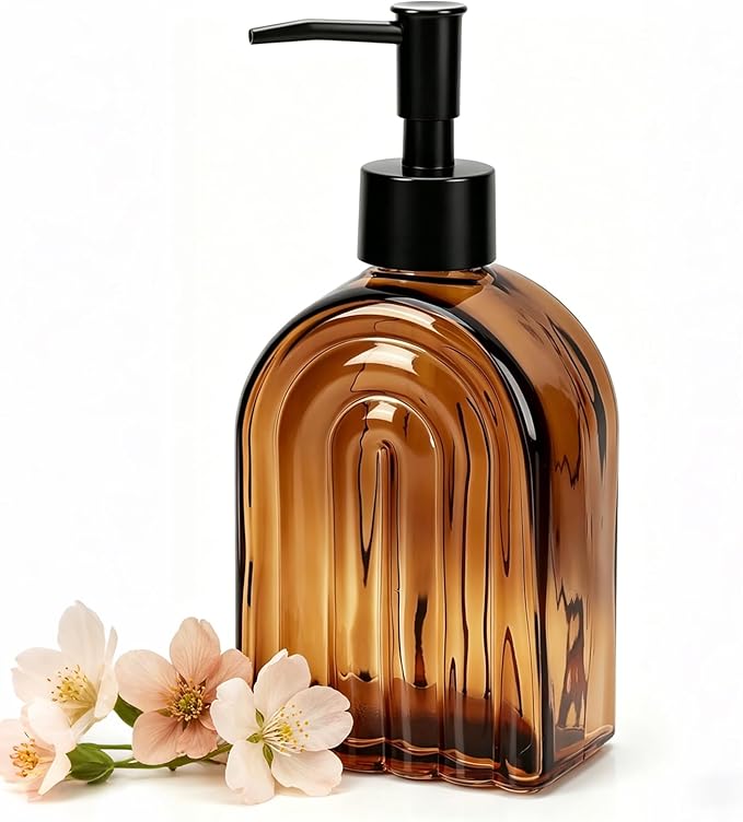 Amber Glass Soap Dispenser by YYTSGG