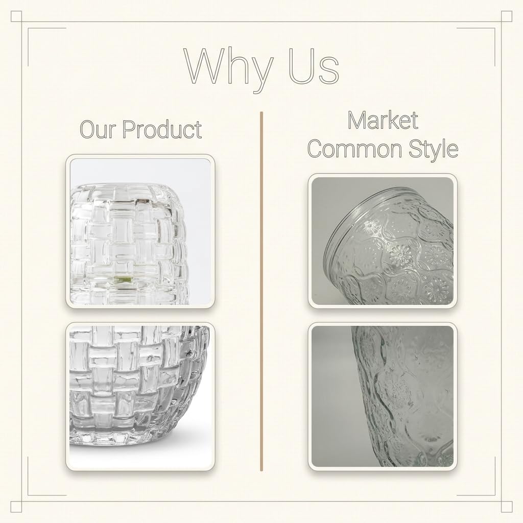 Vintage Bedside Water Carafe and Glass Set, Glass Bedside Carafe with