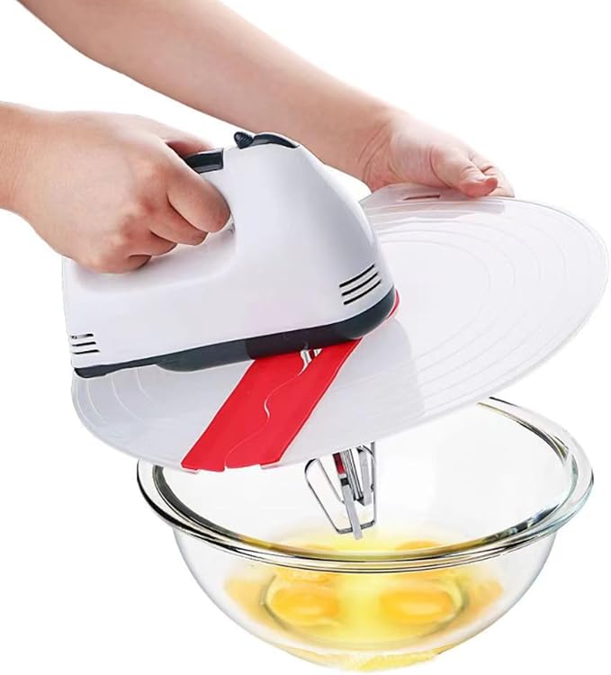 Hand Mixer Splatter Guard, Bowl Covers, Kitchen Anti Splash Screen, Silicone - Image 5